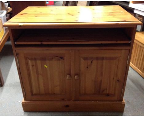 Pine Cabinet with Sliding Shelf 