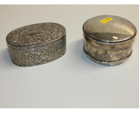 2x Silver Trinket Boxes 
