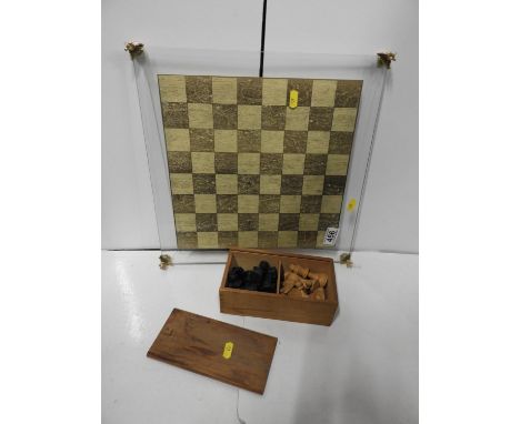 Chess Set with Glass Board 