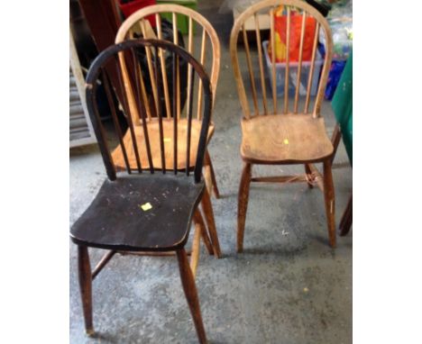 3x Stick Back Chairs 