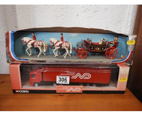 Corgi Model Lorry and Silver Jubilee Coach 