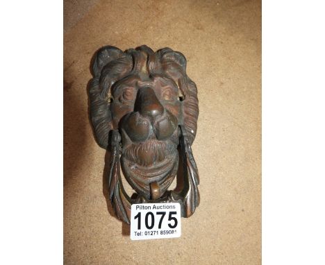 Lion Mask Door Knocker 