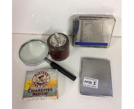 Player's Cigarette Box, Lighter etc