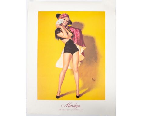 Vintage Pin Up Print from Marilyn series. Titled 'The Spanish Girl' originally created in 1949. Printed in 1994 by Illustrati