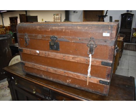 A vintage travel trunk