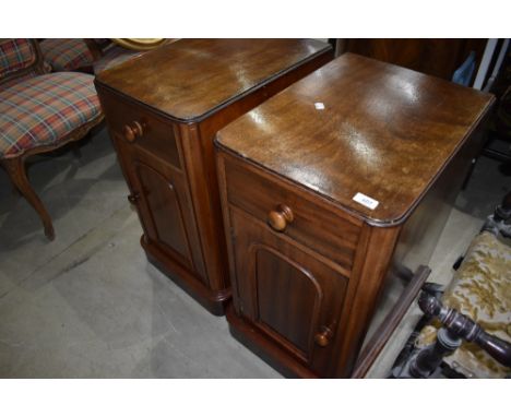 A pair of art deco bedside cabinets