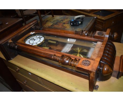 A wall mounted Vienna style clock having enamel face dial