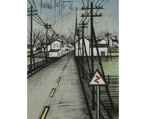 Bernard BUFFET (1928-1999), lithograph ‘The road’, numbered 17/25 and signed in pencilBernard BUFFET (1928-1999), lithografie