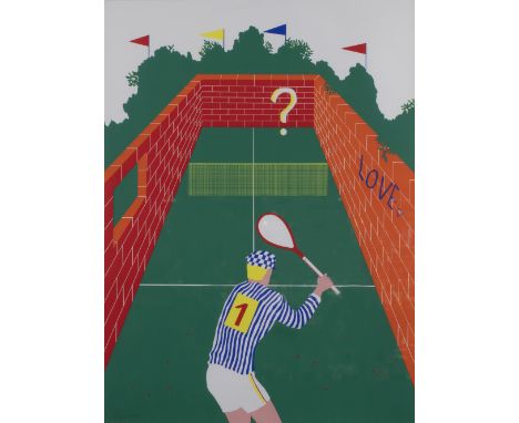 Etienne ELIAS (1936-2007), color screen print Love tennis, numbered 111/190 and signedEtienne ELIAS (1936-2007), kleurenzeefd