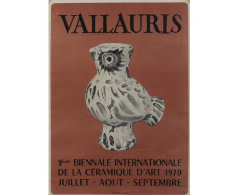 Pablo Picasso (1881-1973) (after), poster for the Biennale de la céramique in Vallauris, 1970,illustrated with a Picasso cera