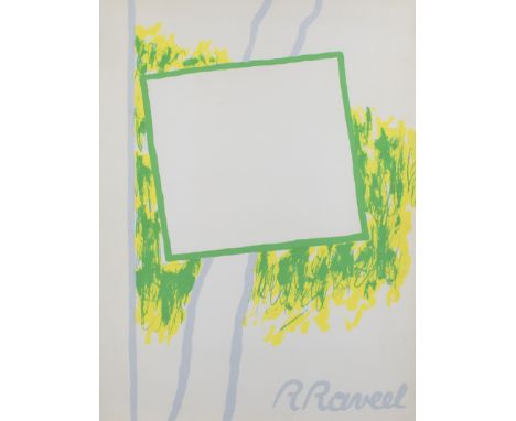Roger RAVEEL (1921-2013), colour screen print on linen 1979, folder The painting procession of 1978 in Machelen-aan-de-LeieRo