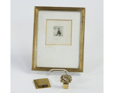 Lot with 2 sculptures - jewels by Jef VAES (1920), signed with etching EA “The little lady” and Miguel BERROCAL (1933-2006), 