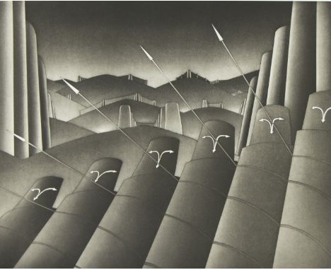 Jean-Michel FOLON (1934-2005), etching aquatint 'La Menace' 1978, numbered 7/50 and signedJean-Michel FOLON (1934-2005), ets-