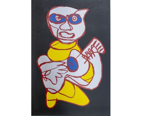 Karel APPEL (1921-2006), color screen print Kool luke singing hands, 1978, numbered 95/100 and signedKarel APPEL (1921-2006),
