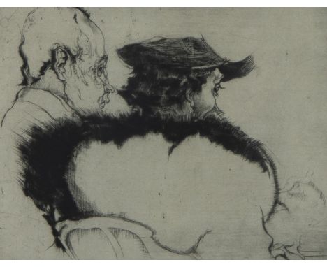 Jules DE BRUYCKER (1870-1945), etching from Gens de chez nous, numbered 63/100 and signedJules DE BRUYCKER (1870-1945), ets u
