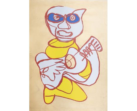 Karel APPEL (1921-2006), color screen print Kool luke singing hands, 1978, numbered 61/100 and signedKarel APPEL (1921-2006),