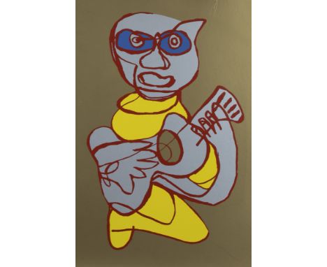 Karel APPEL (1921-2006), silkscreen Cool hand Luke singing hands, numbered AP and signedKarel APPEL (1921-2006), zeefdruk Coo