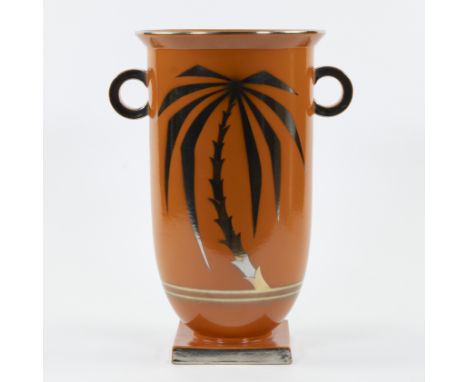 Large Art Deco ceramic vase Villeroy &amp; Boch Luxembourg, markedGrote Art deco vaas in keramiek Villeroy&amp;Boch Luxemburg