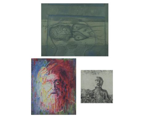 Collection of graphics, Octave Landuyt lithograph 3/24, Felix De Boeck, lithograph 11/14 and Frans Minnaert etching 28/30, 3x