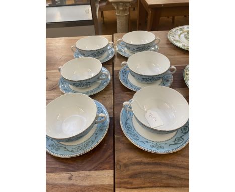 Burleigh ware soup bowls &amp; saucers 