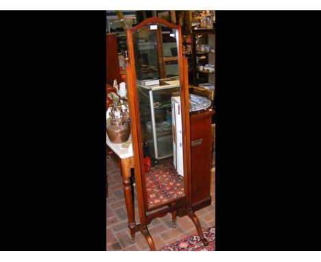 An antique Cheval mirror 