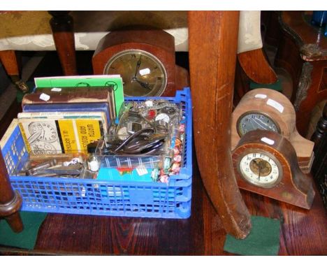 Various collectables, including mantel clocks, wrist watches, watch making tools and books CONDITION REPORTWe have attached a