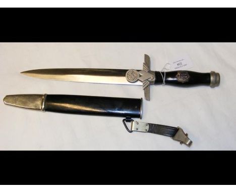 A WWII German air protection dagger and scabbard by Carl Krebs, Solingen - blade 22cmsCONDITION REPORTIn our judgement, condi