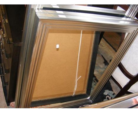 A large wall mirror in metallic frame - 80cm x 100cm