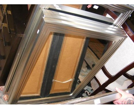 A large wall mirror in metallic frame - 80cm x 100cm