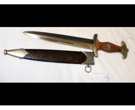 A WWII German Third Reich SA dagger and scabbard by Hugo Servatius, SolingenCONDITION REPORTIn our judgement, condition of lo