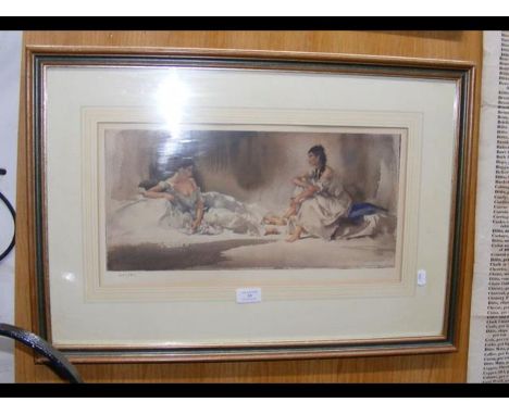 WILLIAM RUSSELL FLINT - Limited Edition coloured print of ladies - No.485 of 850 - with Artist's proof stamp - 24cm x 46cm 