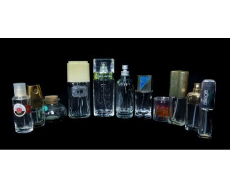 A Group of Vintage Commercial Perfume Bottles and components, including: O De Lancome - Lancome Luxury products; Alliage and 