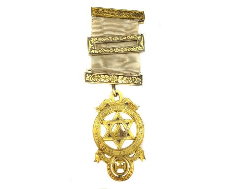 Masonic Interest - Companions of the Royal Arch - A silver gilt medal in the form of the Seal of Solomon, being a six-pointed