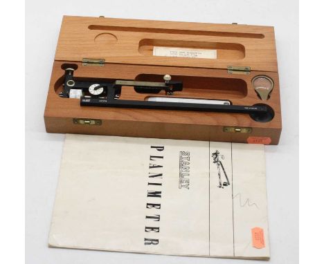 A Stanley fixed-arm Planimeter, serial number 49574, boxed with instructions 