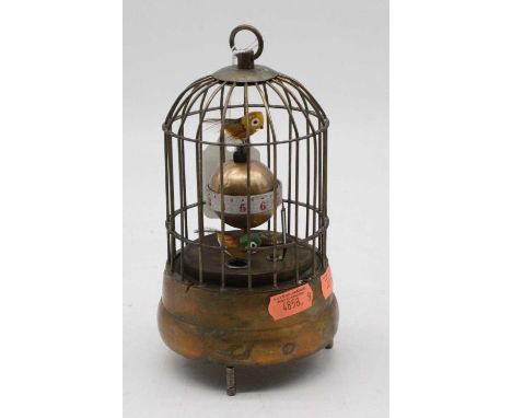 A reproduction singing bird clockwork automaton height 17cm