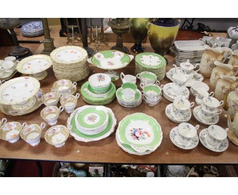 A Victorian Coalport style part dessert service; together with a matched part tea service