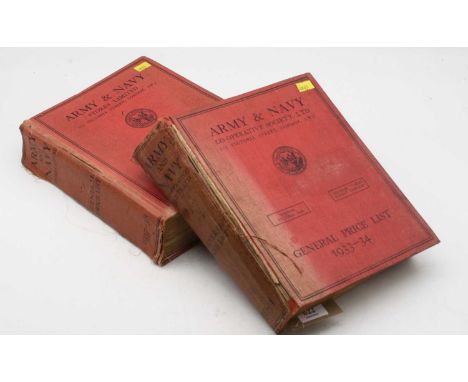 The Army &amp; Navy Cooperative Society Ltd general price list for 1933-1934; together with another for 1937-38 (2)Both spine
