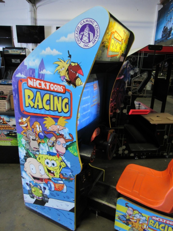 NICKTOONS RACING SITDOWN ARCADE GAME Item is in used condition ...
