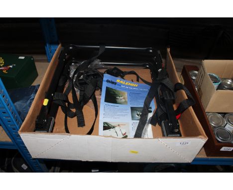 A Raleigh boot and rear mount cycle rack