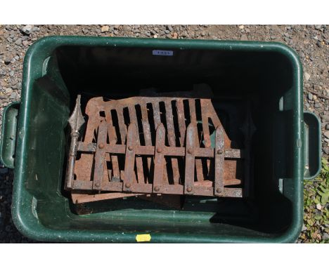 A cast iron fire grate