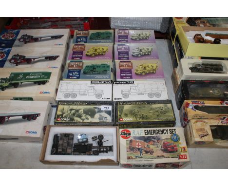 Two Corgi Vietnam Series boxed diecast models; together with a quantity of Corgi WWII collection models