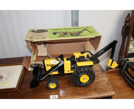 A Tonka model of an industrial tractor trencher No.2625 together with the original box AF