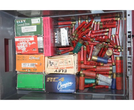 A crate of various shotgun cartridges. This item can only be purchased by someone with a current valid shotgun certificate or