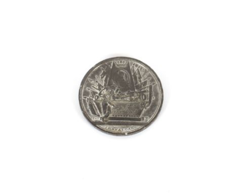 A death of Lord Nelson 1905 white metal medallion by P. Wyon