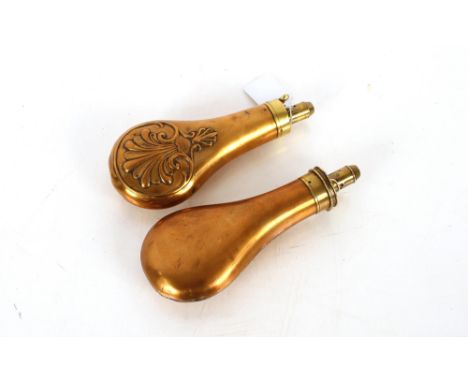A good copper powder flask by G &amp; J.W. Hawksley with an AF example