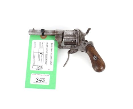 A six shot pinfire revolver in 7mm Cal. Action AF