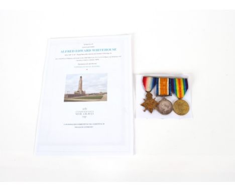 A WWI 1914/15 Star Trio. Star to Lieut. Commander A.E. Whitehouse R.N., War and Victory medal to Lt. Commr. A.E. Whitehouse R