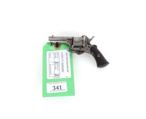 A small six shot pin fire revolver in 5mm Cal.
