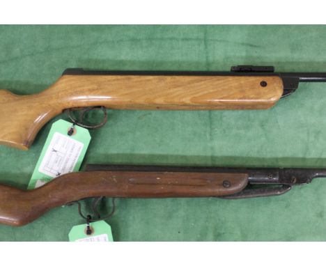 A B.S.A Meteor .22 Cal. air rifle with a  Diana model 22 (NB both AF) As a post 1939 air weapon the restrictions of the crime