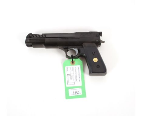 A Webley Nemesis .177 Cal. air pistol in better than most condition. As a post 1939 air weapon the restrictions of the crime 
